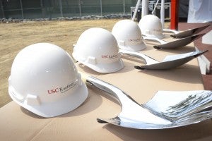 Hardhats and shovels