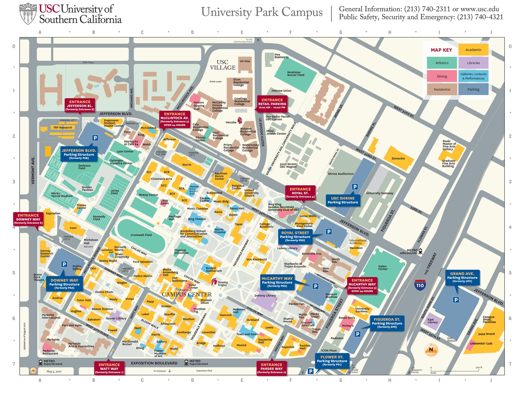 University Park Campus map