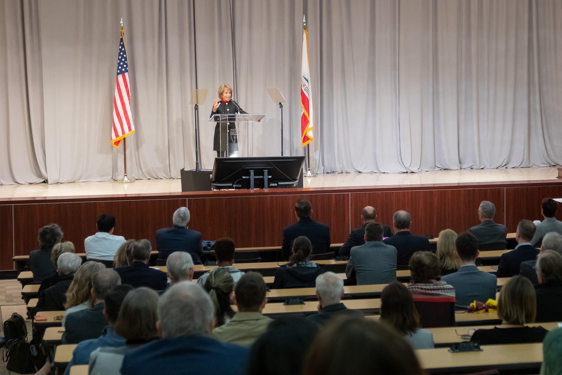 USC State of the University: President Folt addresses crowd in Mayer Auditorium