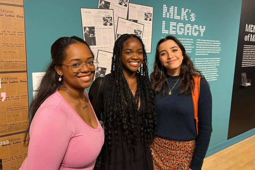 MLK in Los Angeles: Co-curators Kymia Freeman and Sasha Lawrence and designer Nicolette Peji