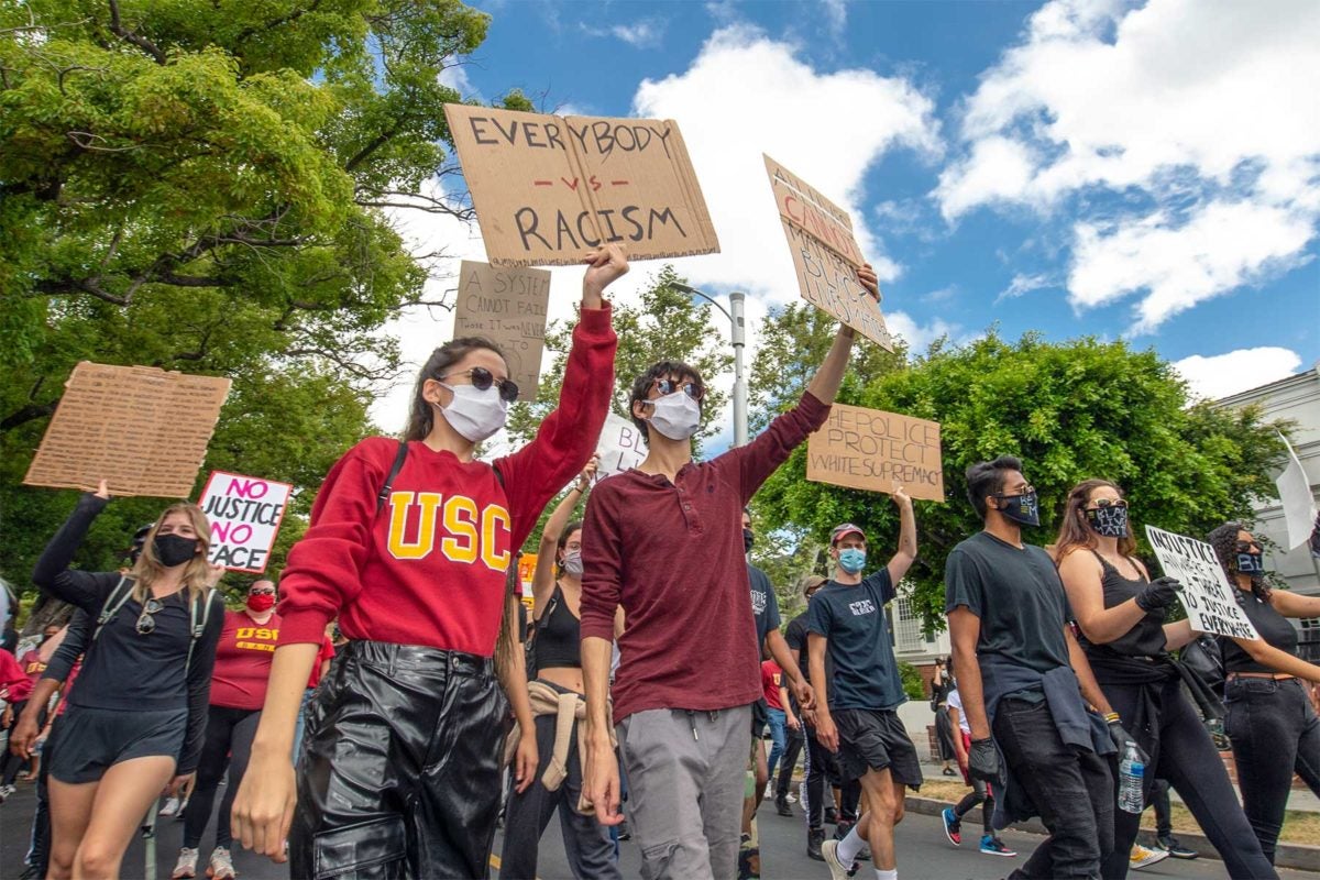 Black Lives Matter protest at USC