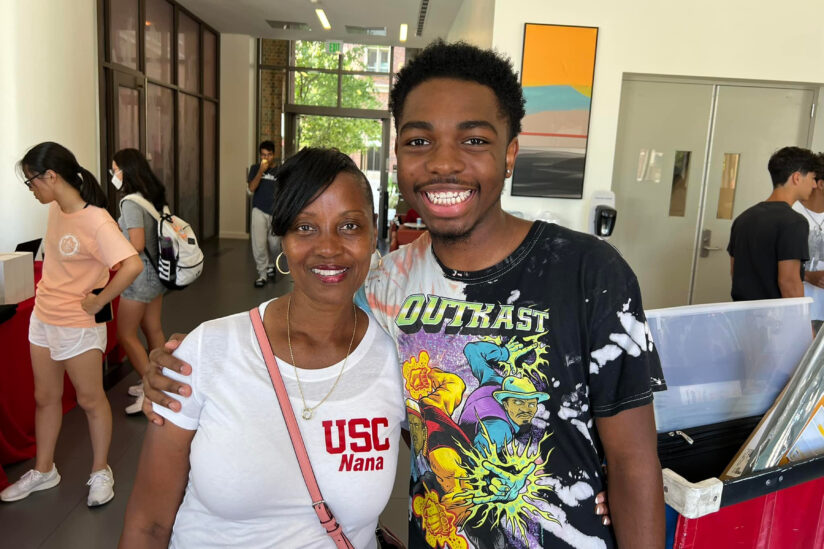 New USC students: Davon Collier and grandmother Bertina High
