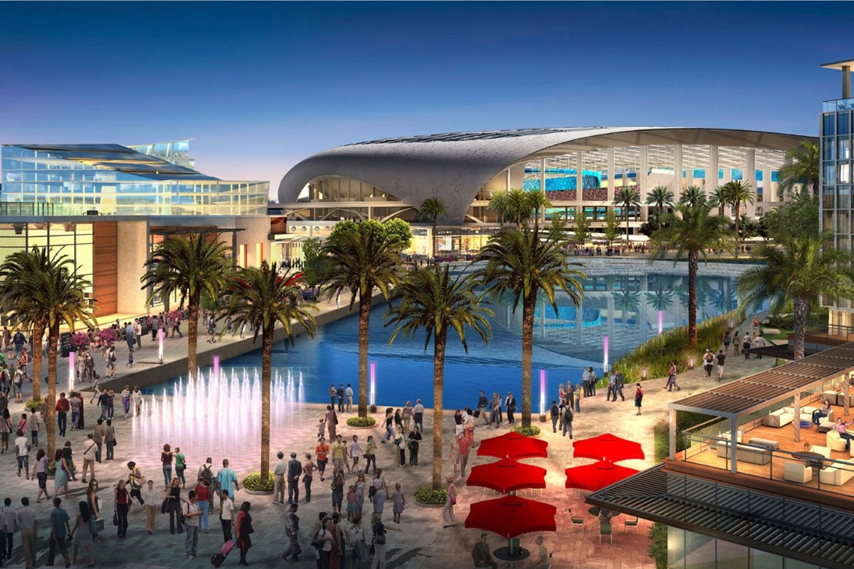 Architect's rendering of the proposed City of Champions revitalization project in Inglewood