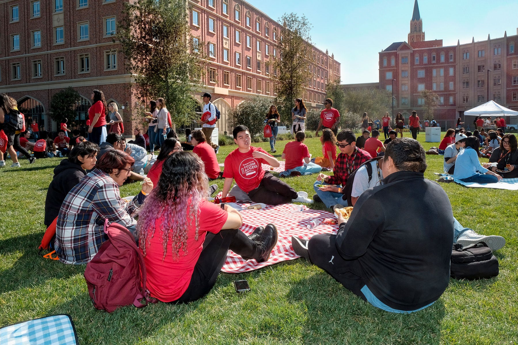 College Access Day participants on the great lawn