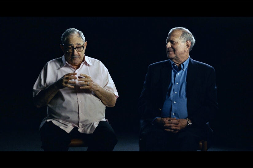Charles Silverstein and Gerald C. Davison (right) in a film still of Gregory Caruso’s documentary, “Conversion”