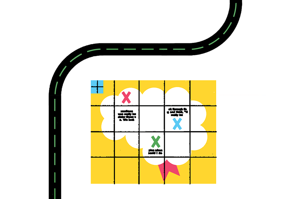 An illustrated yellow map of places where USC has created innovations in advanced computing.