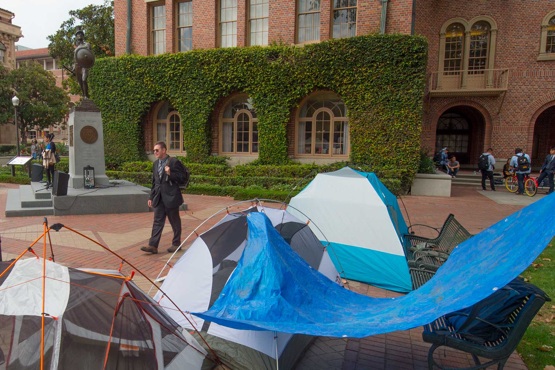 tents on campus 