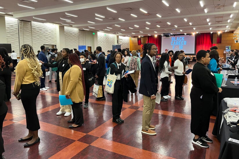 USC Black Career Fair: crowd of students