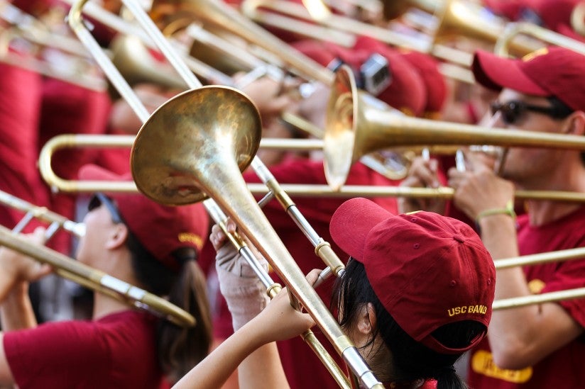 USC Trojan Marching Band during Welcome Week