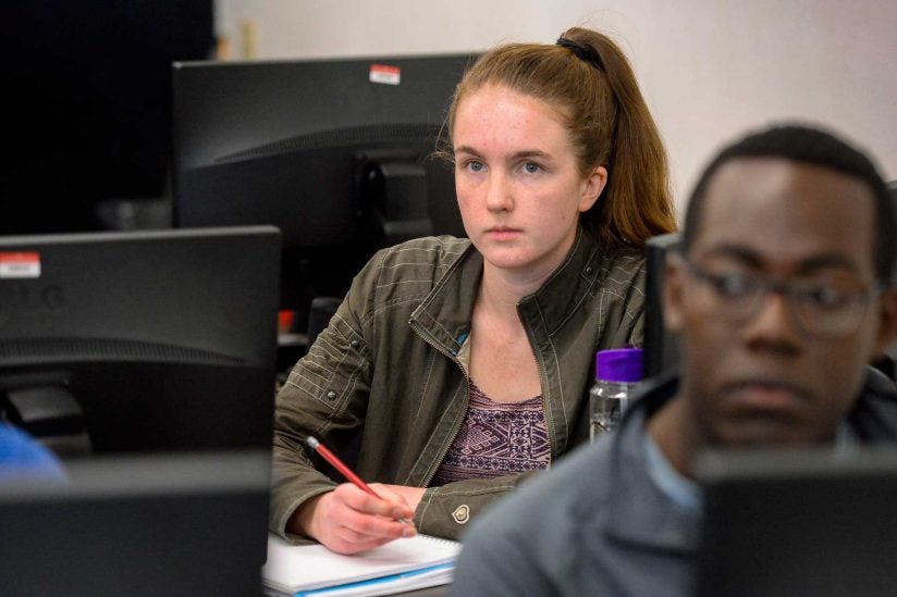 Kate Livingston in class