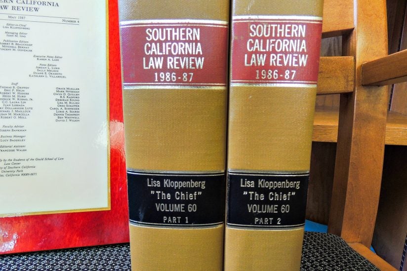 copies of bound Law Review books from 1986