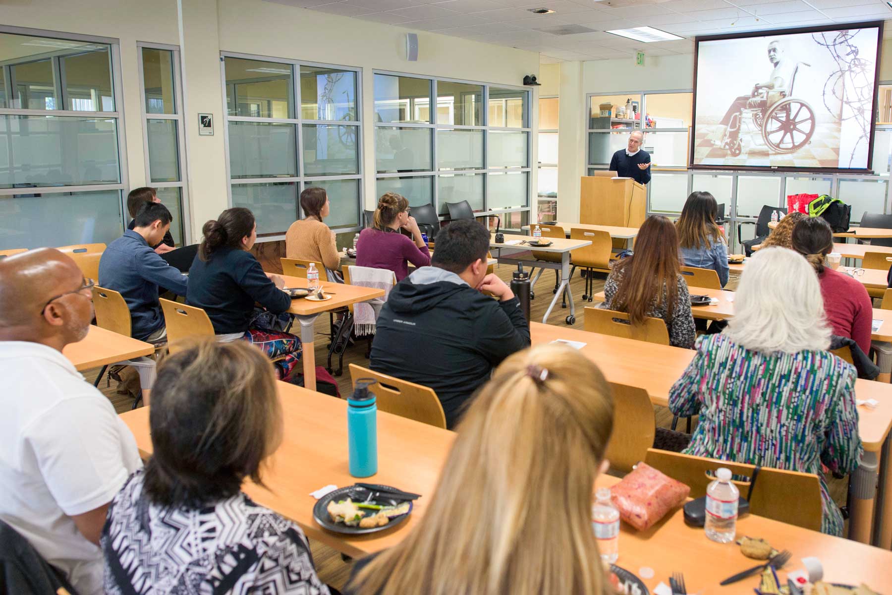 Ron Levine's speaks to class