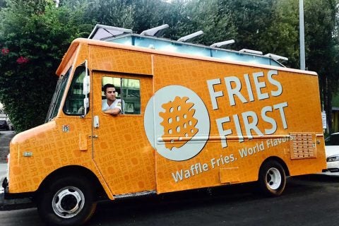 Max Novak in Fries First truck