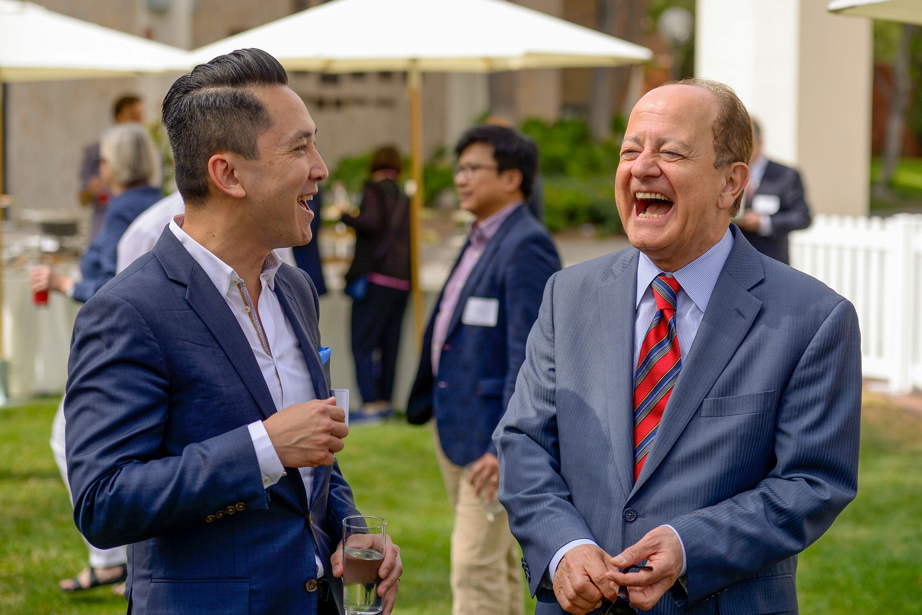 Viet Nguyen with President C. L. Max Nikias 