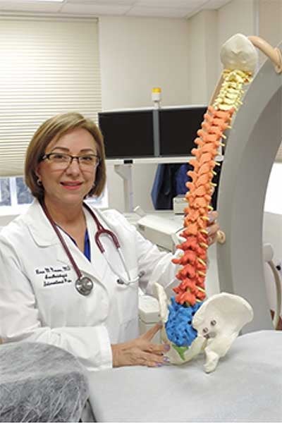 Rosa Navarro and spinal column