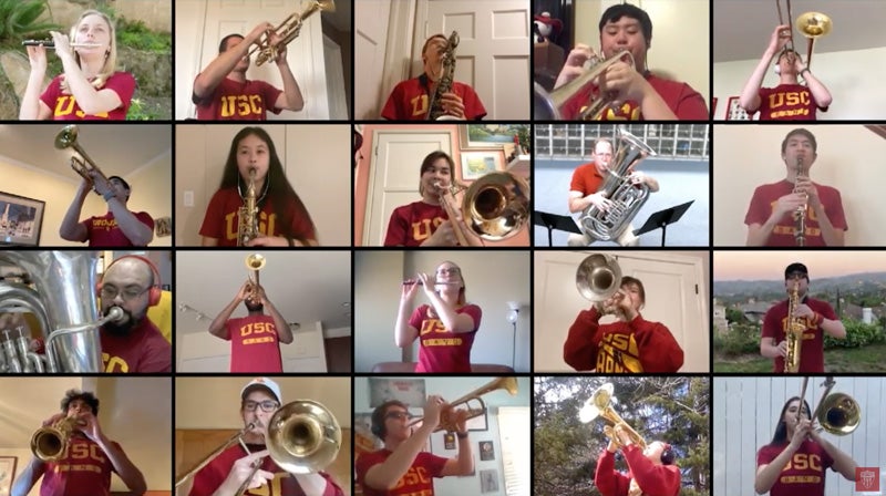 Trojan Marching Band virtual performance