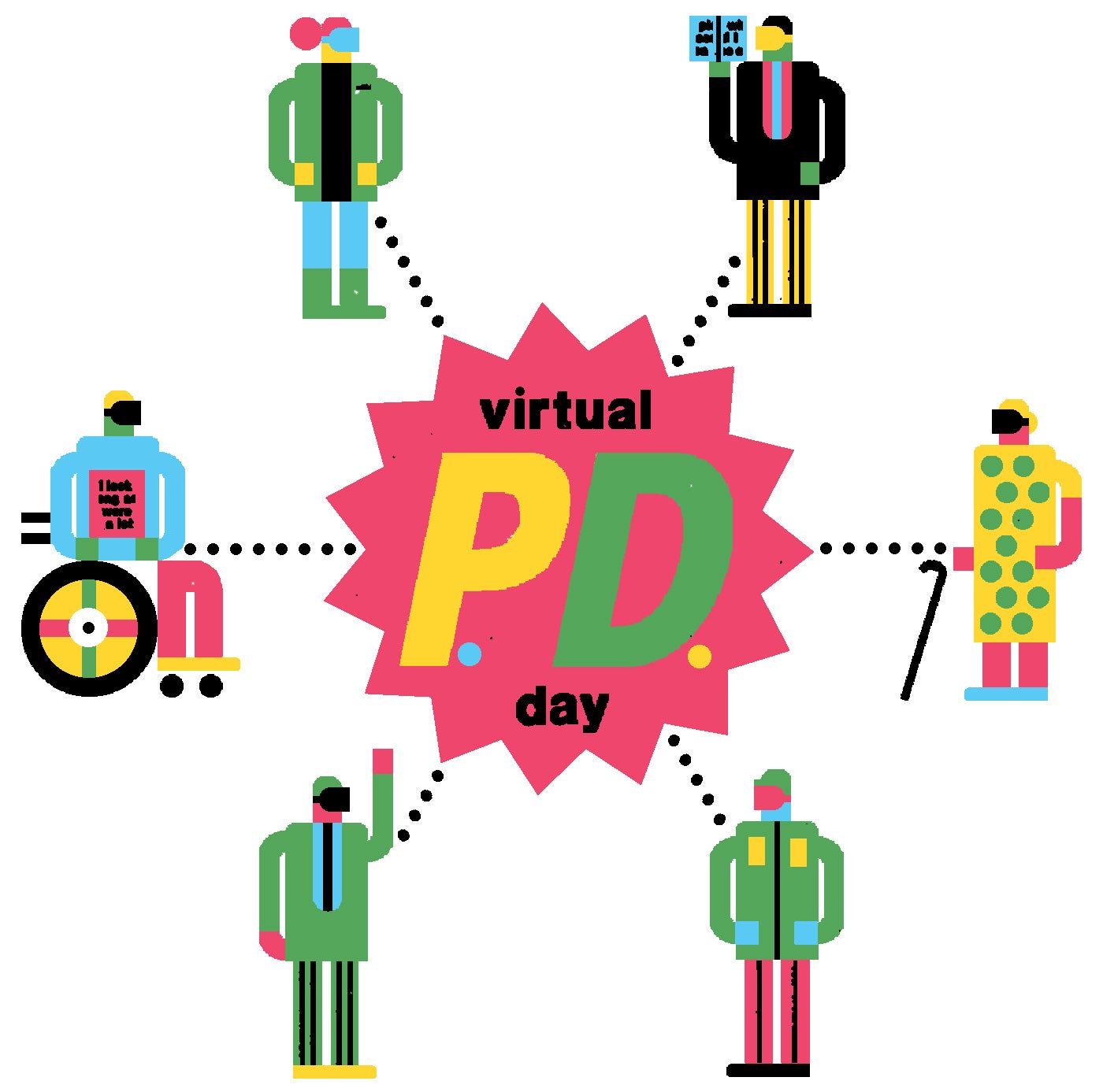 Virtual PD Day with network of VR goggle-wearing teachers.