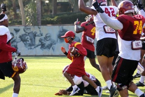 Taylor Hammond at USC practice