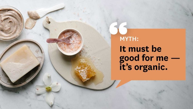 graphic with myth about organic