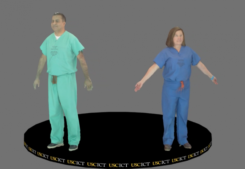 renderings of two virtual doctors