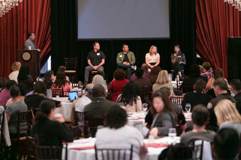 Panel on stage