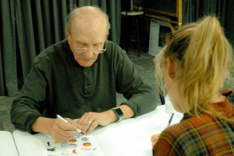 USC Alzheimer’s volunteer Charlotte Miller, with client at Youthcare