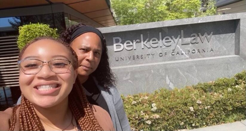 Alyssa Young and Loja Moses at USC Berkeley law school