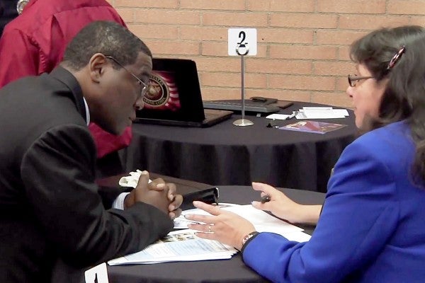 USC Talent Management hosted its second annual Career Fair for Veterans in May 2014. (USC Photo)