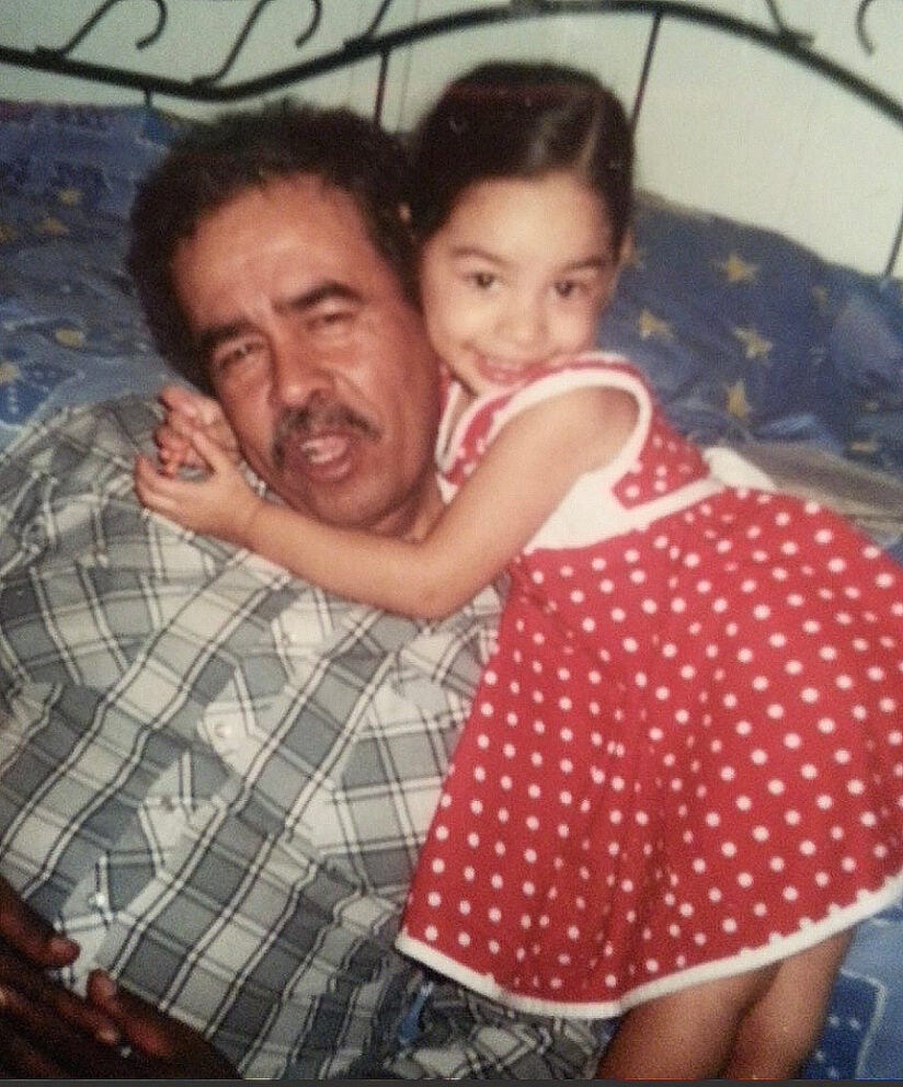 Dayanara Saucedo and her grandfather, Eduardo Rodriguez