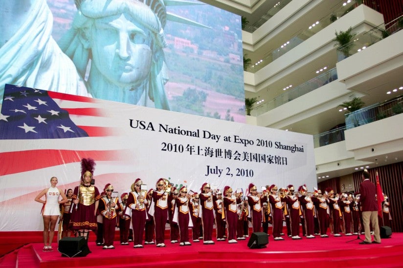 Trojan Marching Band in Shanghai