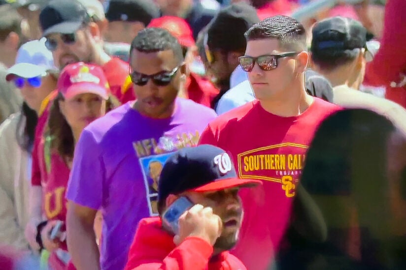 USC spring football game: fans file in