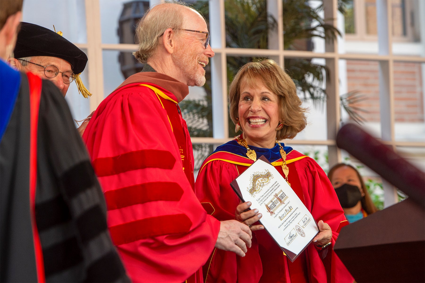 USC 2022 commencement: Carol L. Folt and Ron Howard