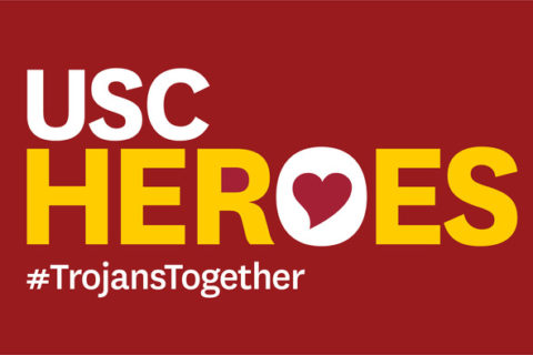 USC Heroes logo #TrojansTogether