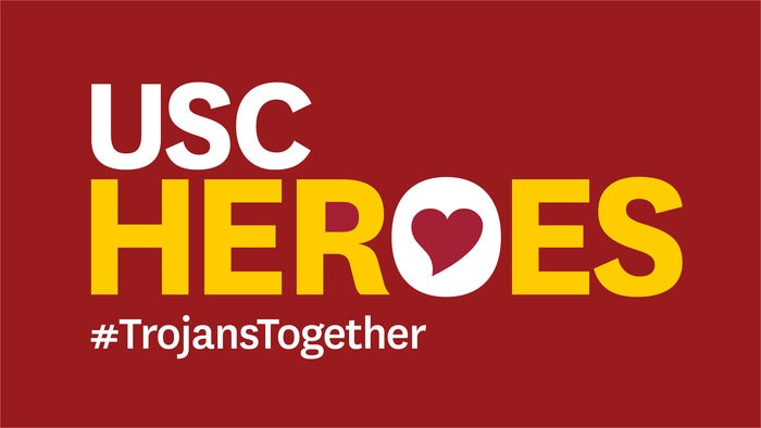 USC Heroes logo #TrojansTogether