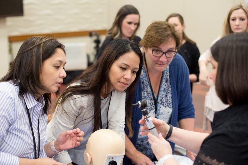 nursing students take part in on-campus intensive