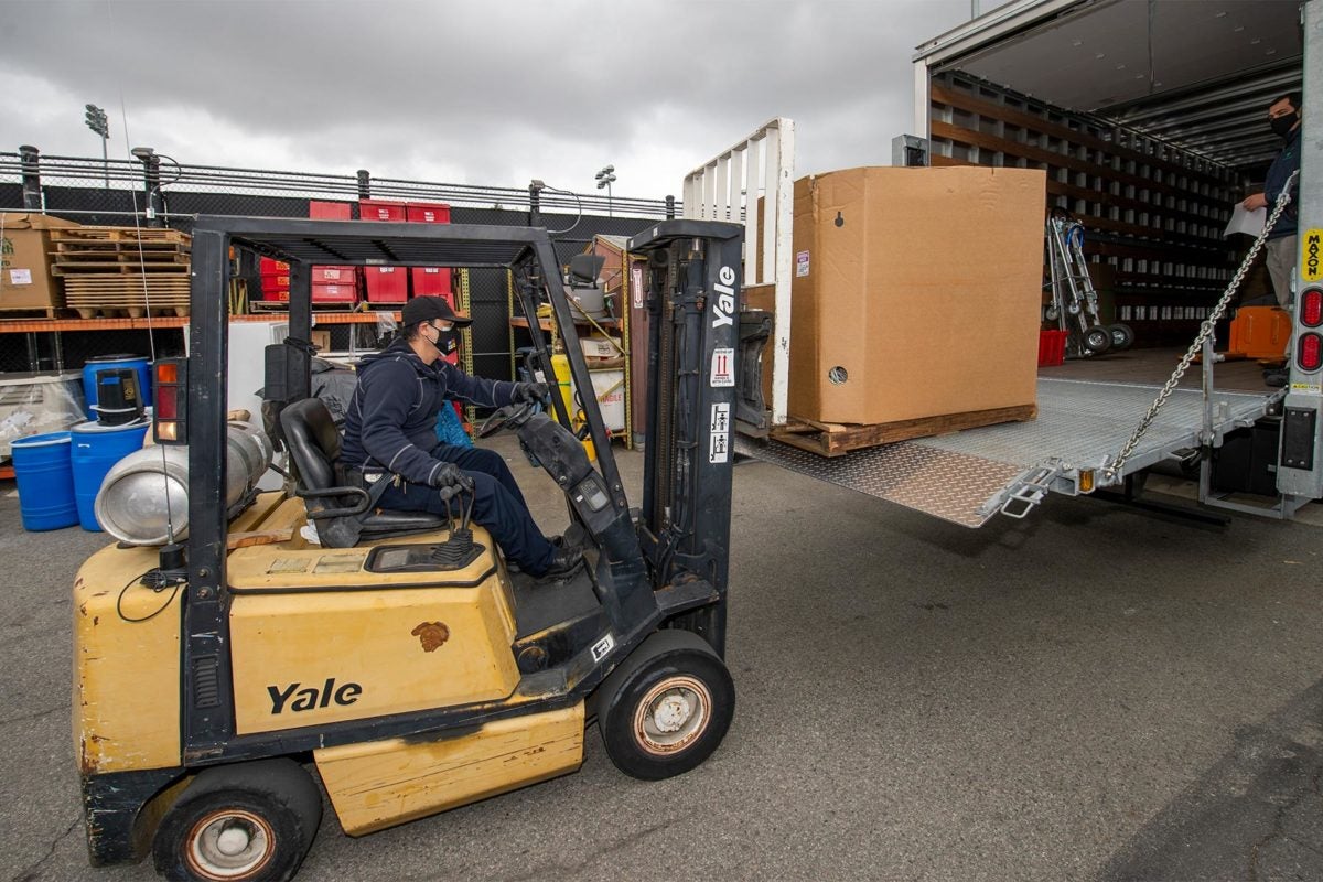 Loading a truck with USC used electronics