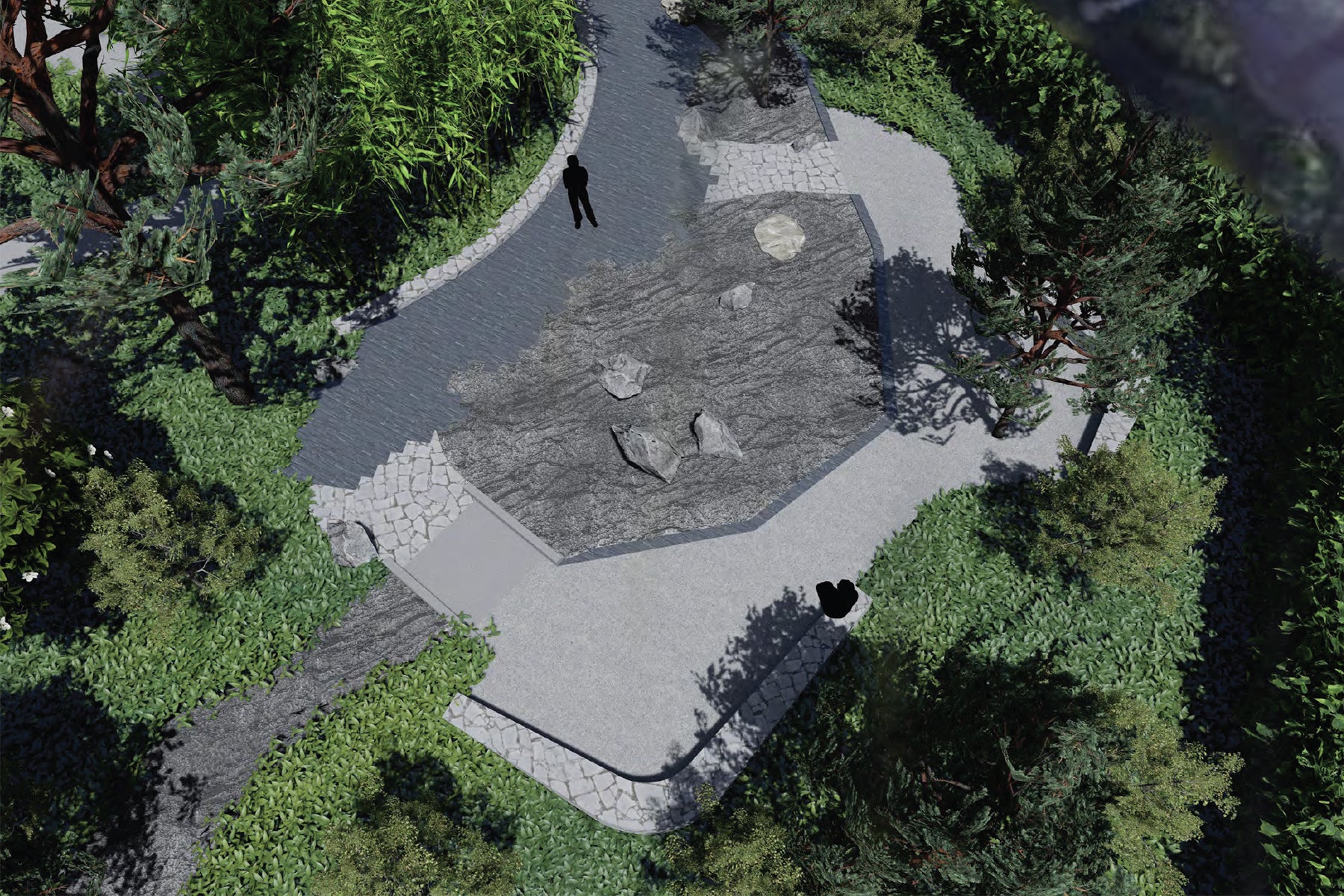 Nisei rock garden: Rendering