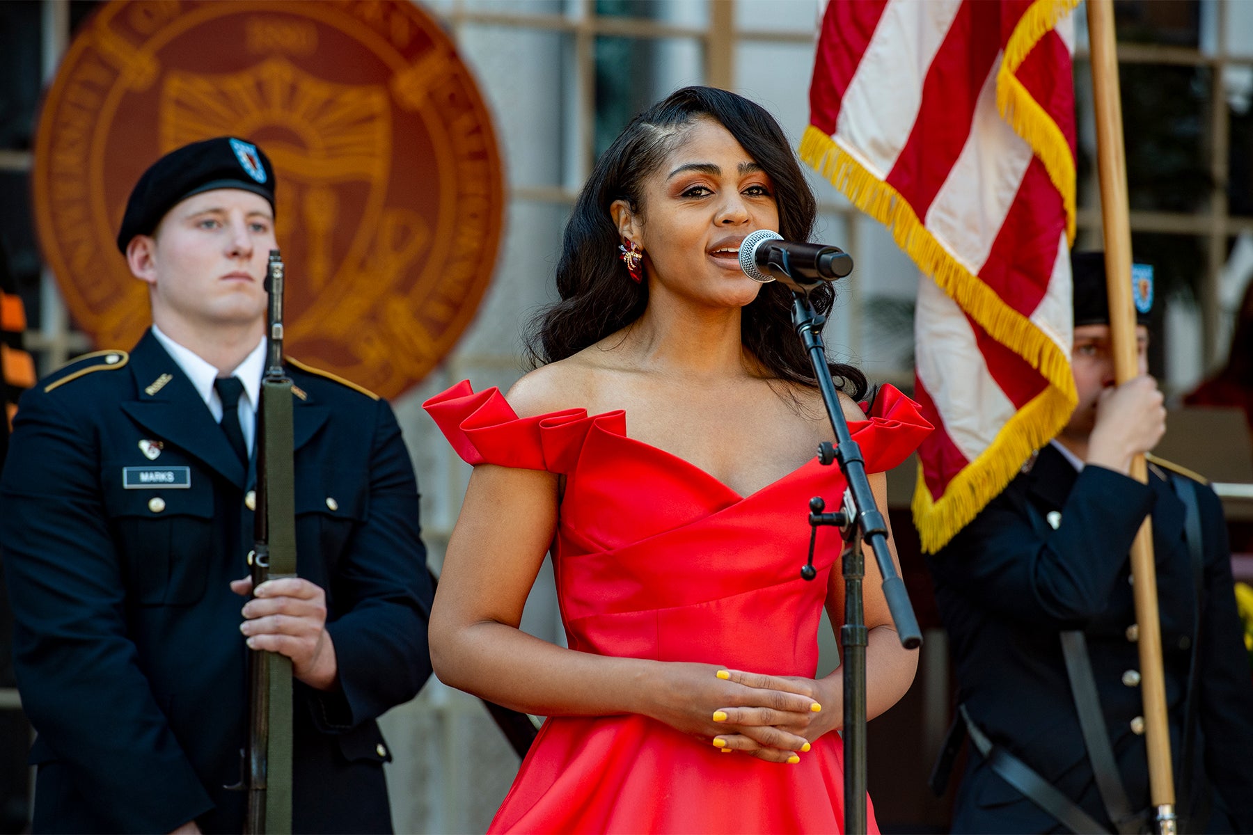 USC 2022 commencement: Raivyn Hearne sings the national anthem