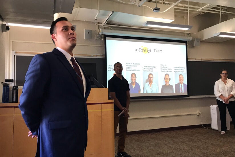 USC Warrior Scholar Project: Ryan Pocaigub delivers a startup pitch