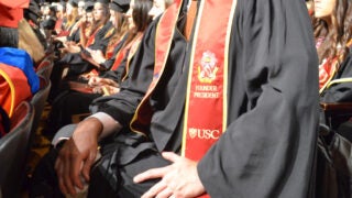Michael Fritschner at commencement