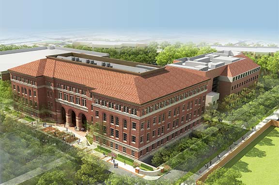 Architectural rendering of building