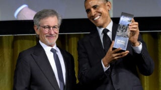 Steven Spielberg and Barack Obama