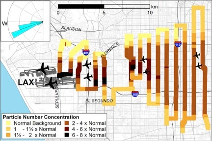 Particle number concentration in Los Angeles
