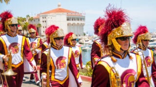 USC Trojan Marching Band performs on Catalina Island