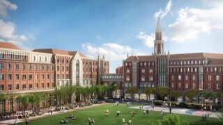 Artist rendering of USC Village