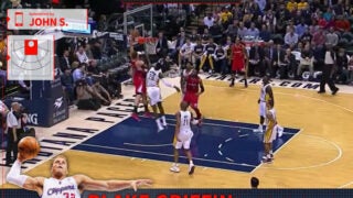 Clippers games overlayed with a analytical software created by USC computer scientists