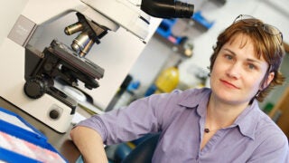 Katrina Edwards in the lab