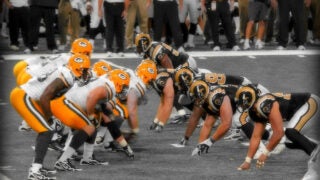 The St. Louis Rams taking on Green Bay