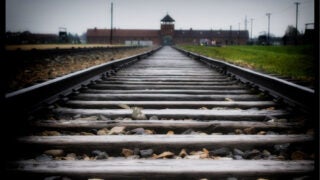 Close-up of railroad track