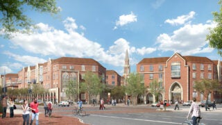An artist's rendering of USC Village